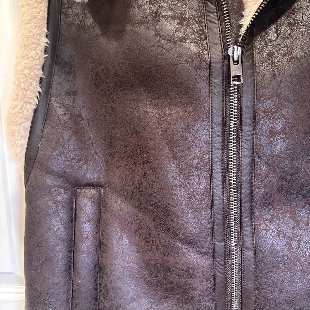 OFFLINE by Aerie Sherpa Lined Faux Leather Vest - Picture 6 of 17